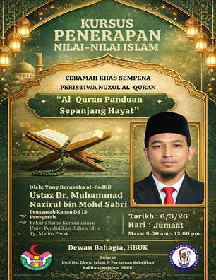 KURSUS PENERAPAN NILAI-NILAI ISLAM
