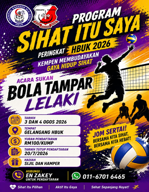 Program Sihat Itu Saya - Acara Sukan Bola Tampar Lelaki