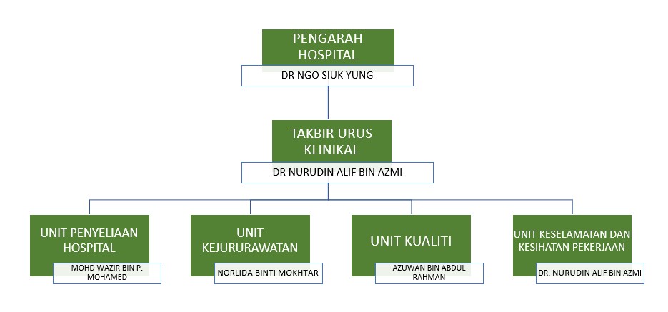 CARTA ORGANISASI TAKDBIR URUS KLINIKAL
