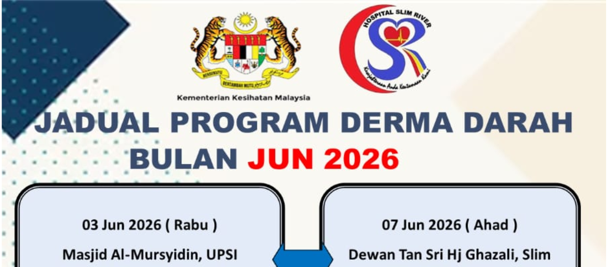 Jadual Program Derma Darah Bulan Jun 2026