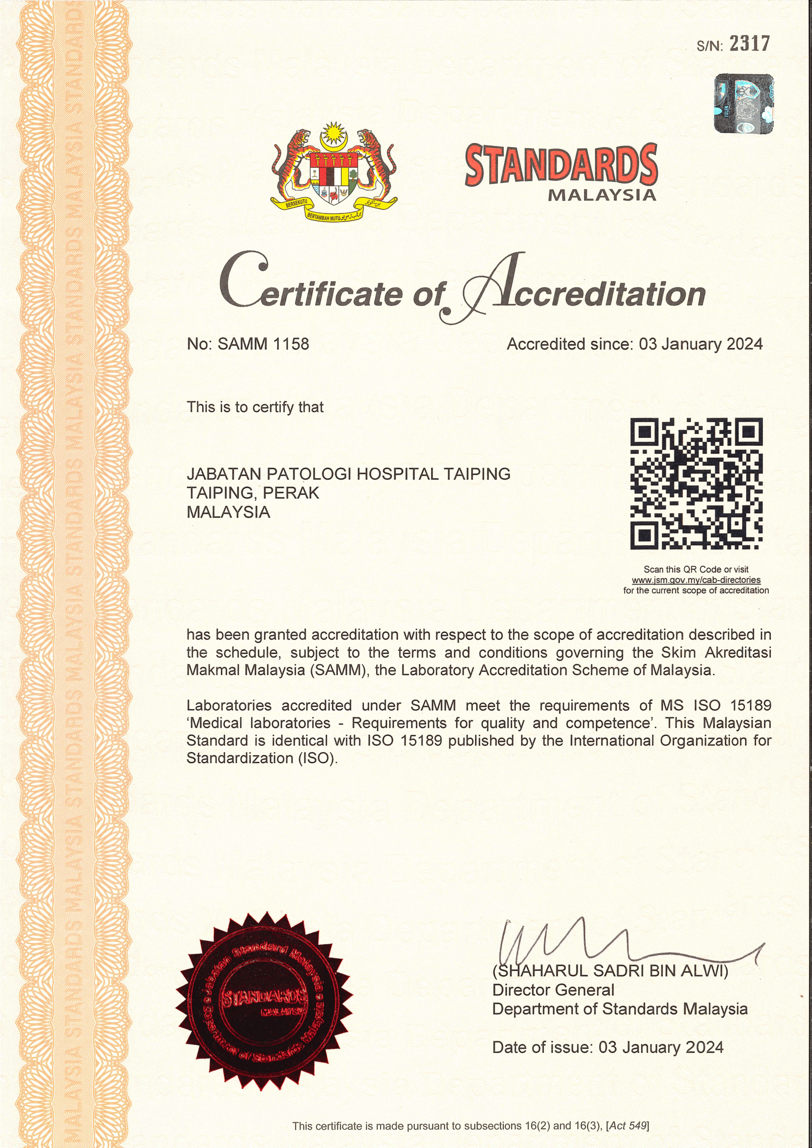 Akreditasi MS ISO 15189