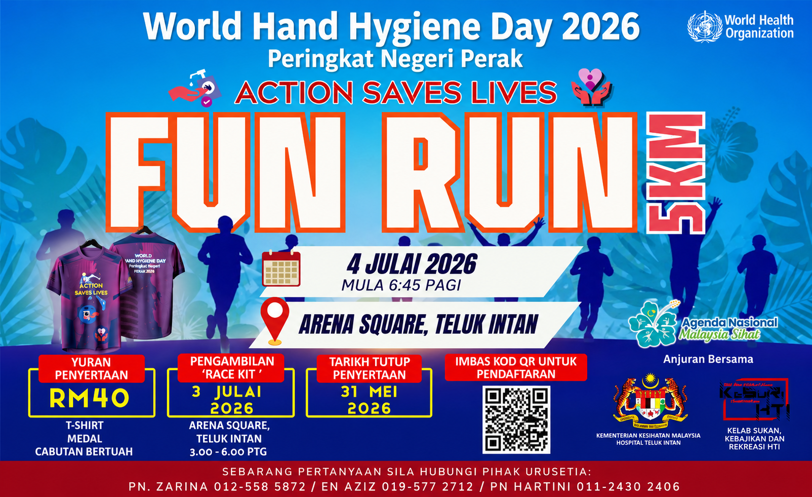 Fun Run Sempena World Hand Hygiene Day 2026 Peringkat Negeri Perak